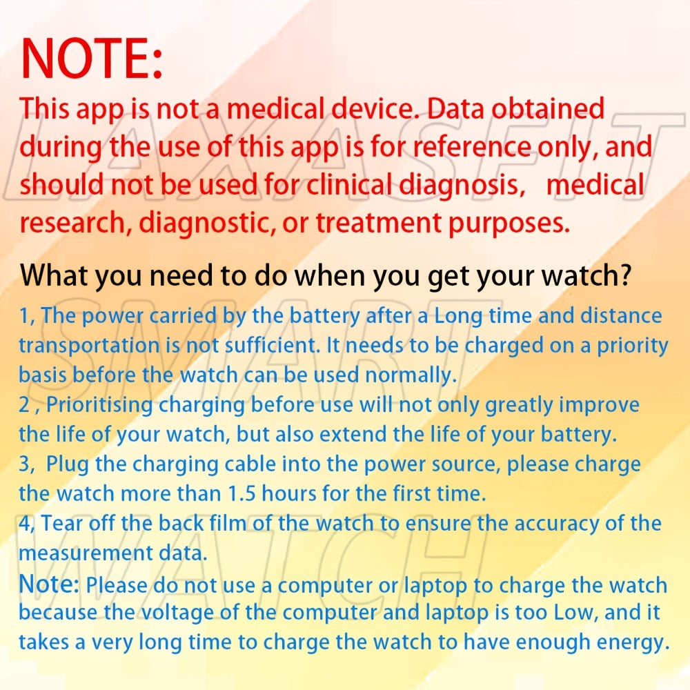 LAXASFIT Smart Watch for Men and Women, 2.01-Inch Display with Wireless Calling, Flashlight, Music Control, Silicone Band & USB Charging