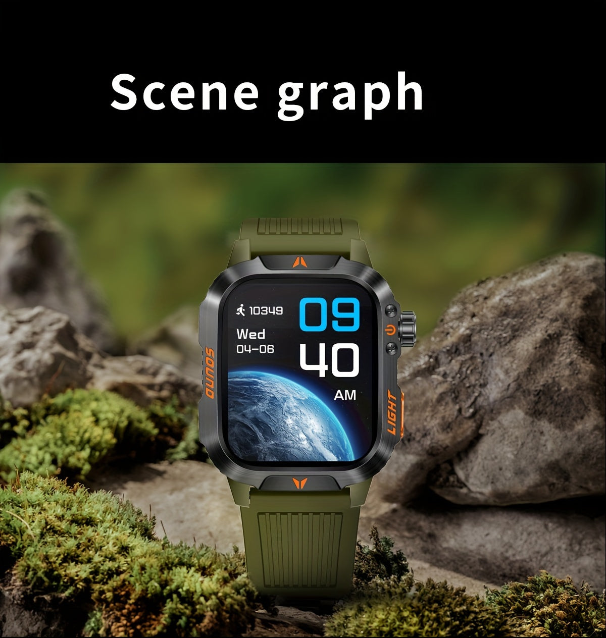 Outdoor Calling Smartwatch with Listed Compass, Altimeter, Barometer and LED Flashlight, 600mAh Battery and Sleep Tracking in Five Style Labels for Men