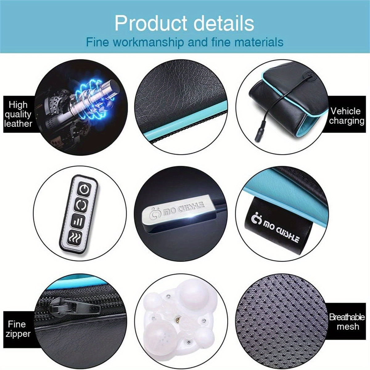 Black Shiatsu Neck and Shoulder Massager with Heat and Deep Kneading Massage for Neck, Back and Waist, Personal Relaxation Gift for Adults