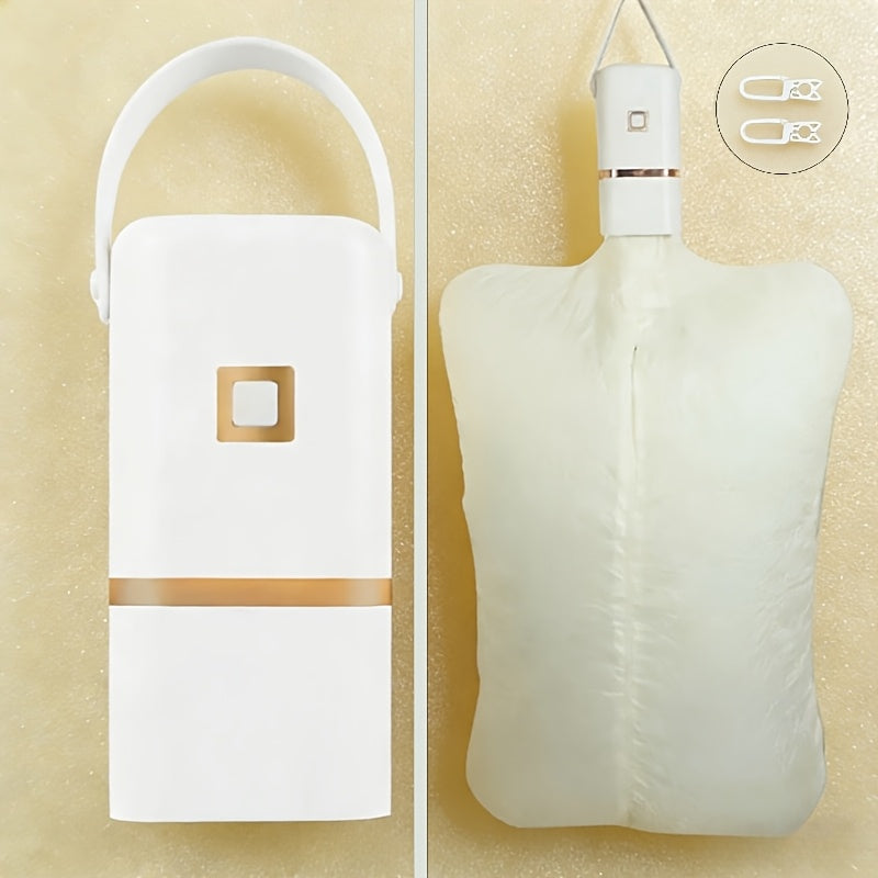 White Portable Clothes Dryer with Listed Timer and Drying Bag, Mini Garment Drying Unit for Suitable Small Laundry Items in Apartments, Dorms and RVs