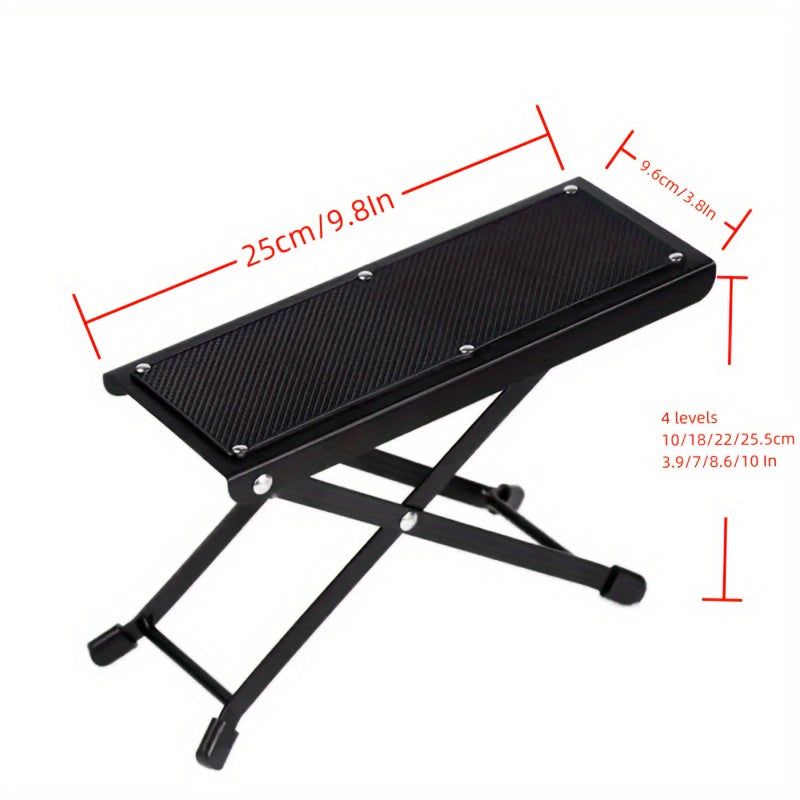 Pedicure Footrest Stand, Adjustable Foot Support with Four-Level or Six-Level Pro Model Labels for Adult Seated Nail Care and Shoe Dressing Routines