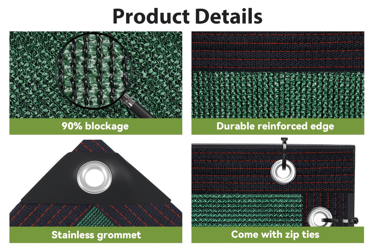 Balcony Privacy Screen for Deck Railings and Outdoor Fences, Green, Brown or Black with Two Size Options, Listed 33ft Rope and Zip Ties for Patio Screening