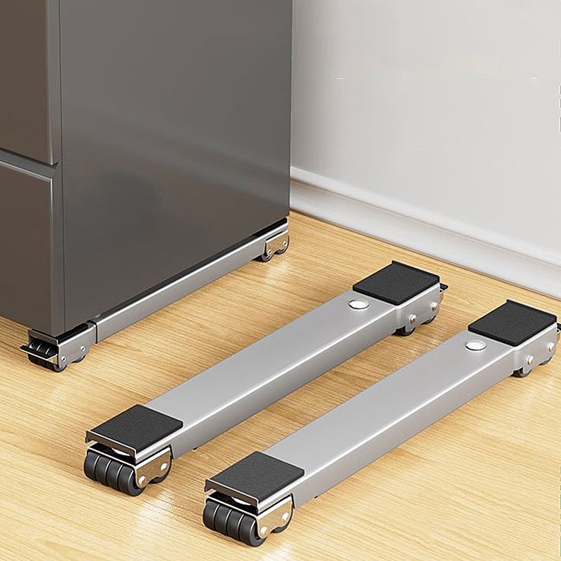 Adjustable Appliance Roller Base in Gray with Locking Casters and Expandable Stand, Two-Piece 24-Wheel or Four-Piece 48-Wheel Options for Home Moving