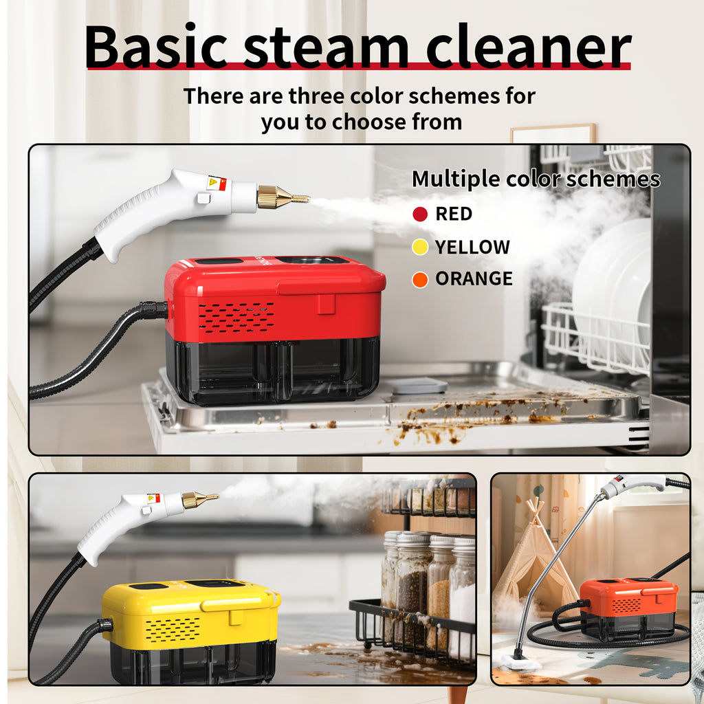 Multipurpose Steam Cleaner for Home, Portable High-Temperature Steamer for Kitchen, Bathroom and Living Space, Deep Clean Cooking Grease, Carpet, Sofa, Tile and Appliance Grime, Lightweight Carry Handle for Everyday Sparkle