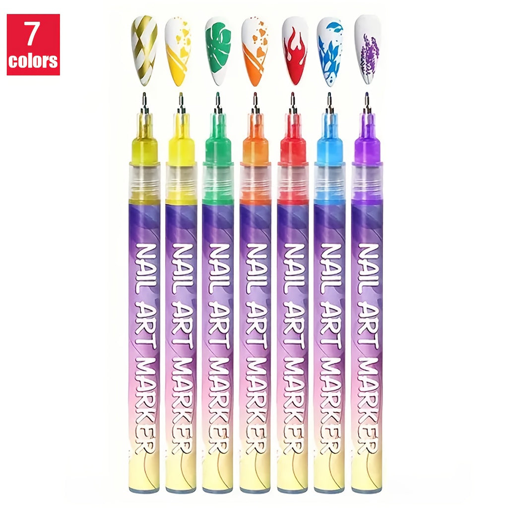 Nail Art Detail Pens with 12-Color and Sticker Set Options, Quick-Drying Manicure Markers for Decorative Dots, Lines and Freehand Designs at Home or Salon
