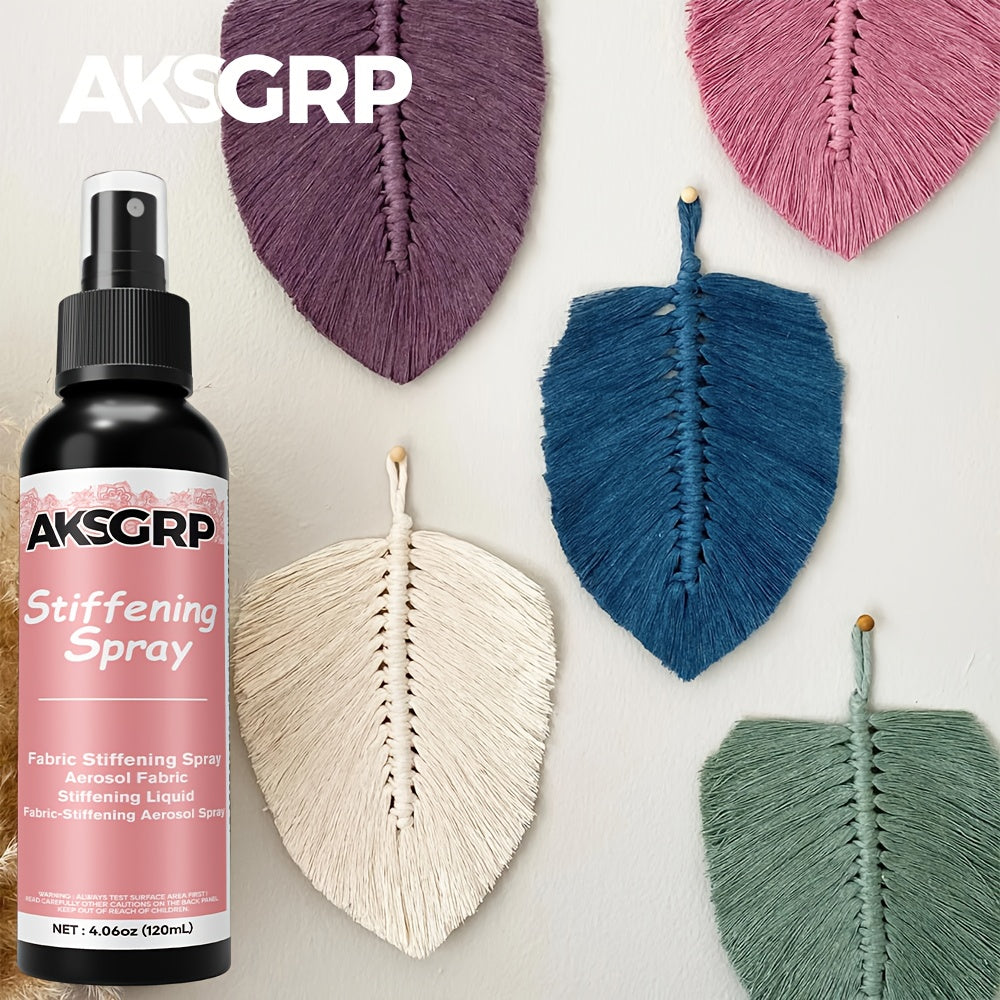 Fabric Stiffener Spray by AKSGRP, Listed Water-Based Formula in 30ml, 50ml or 120ml Pink Bottles for Compatible Hat Shaping, Bags and DIY Textile Craft Projects