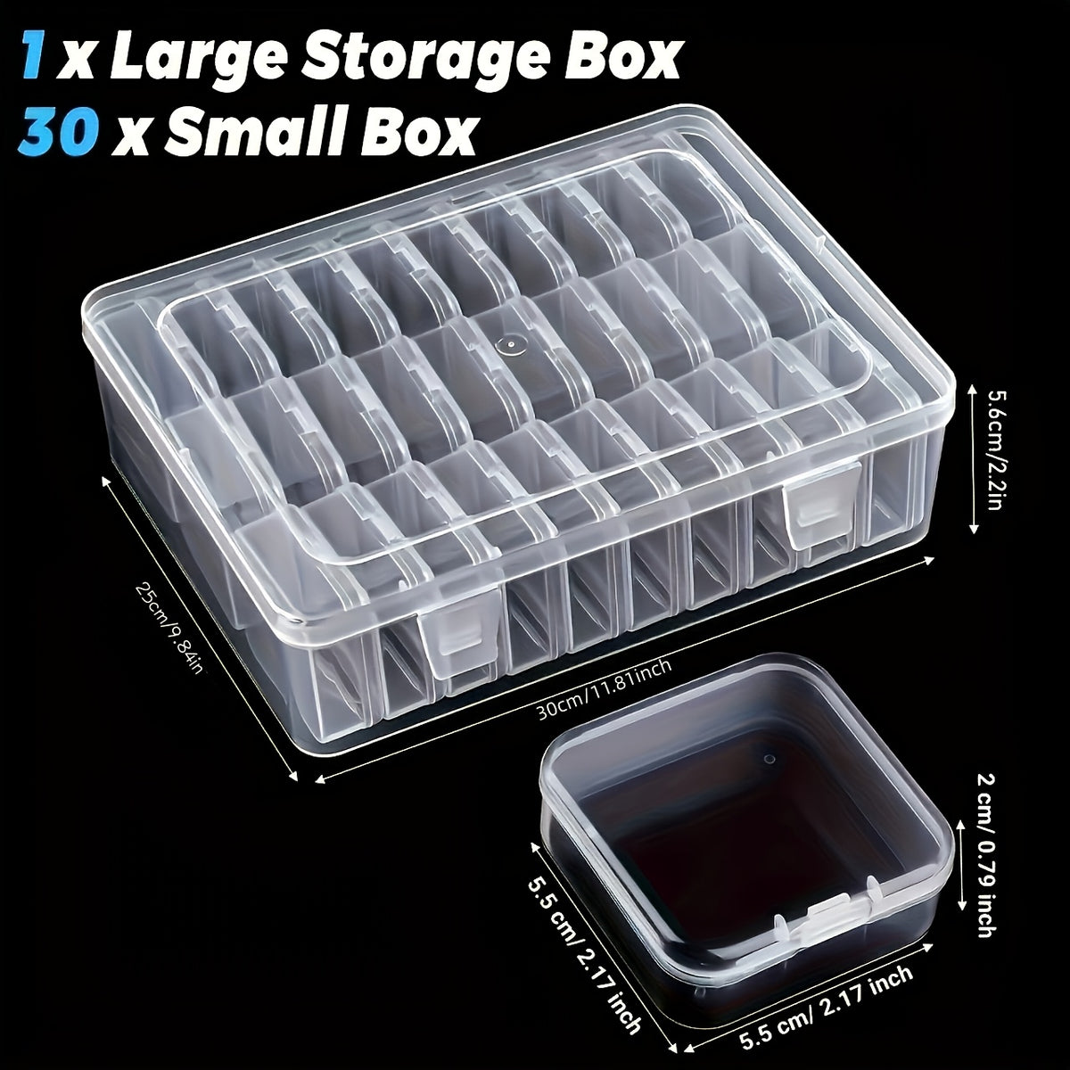 Bead Organizer Storage Box with Drawers and Stackable Plastic Design, Listed 60, 90, 120 or 180 Pocket Options Including Pink for Jewelry and Hair Accessory Sorting