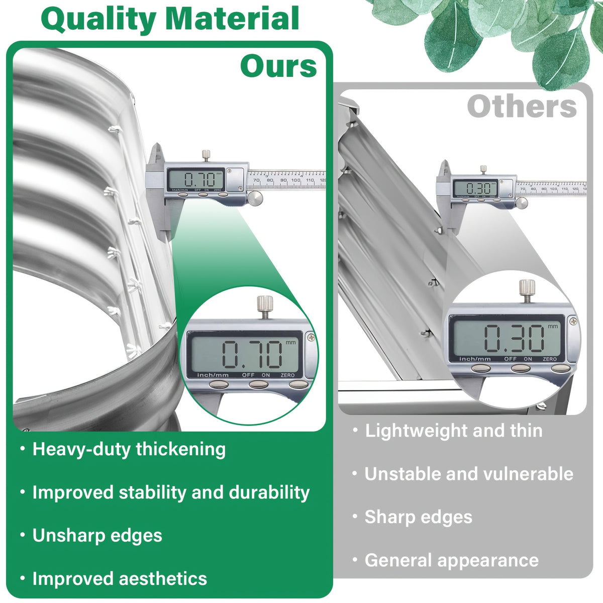 Galvanized Vegetable Garden Bed Set with Oval Metal Planter Design, Outdoor Raised Planting Boxes in Single and Multipack Options for Backyard Gardening