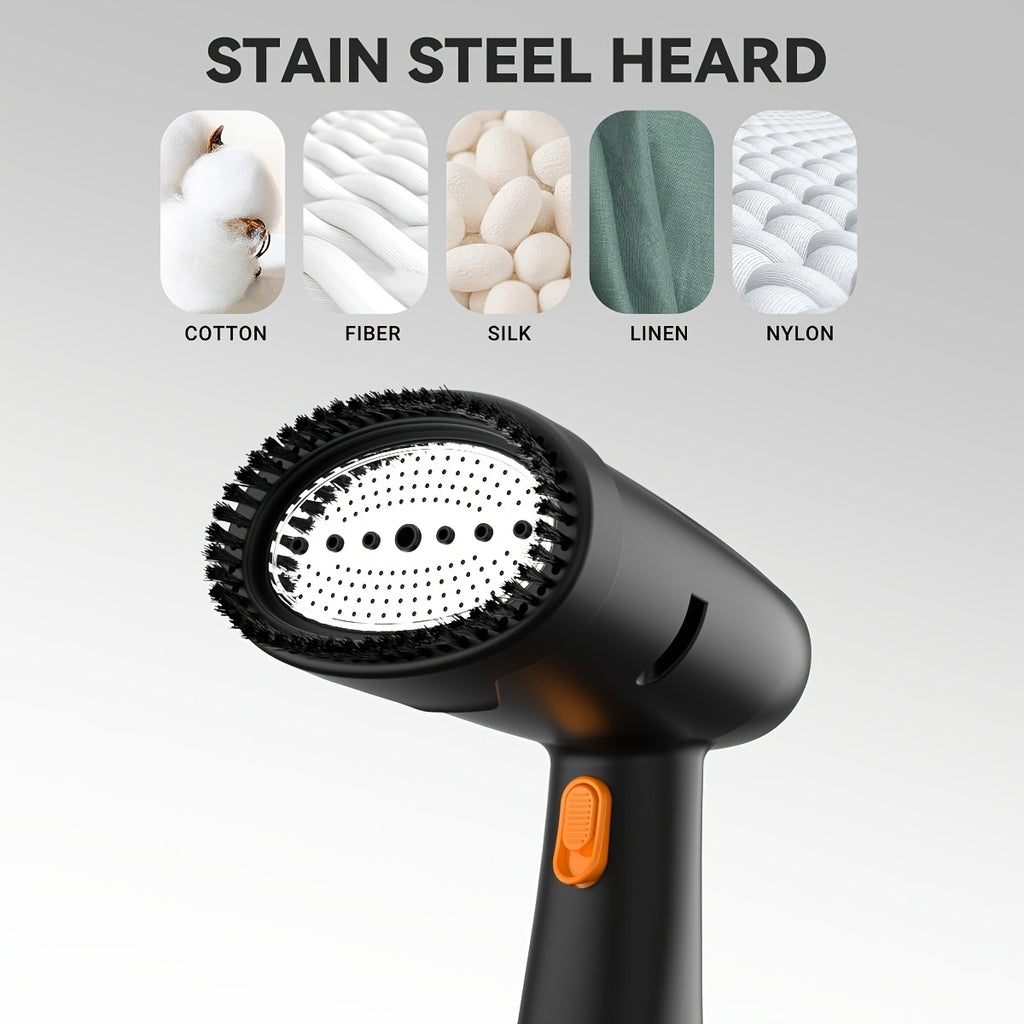 Brush-Accessory Clothes Steamer with Listed 20-Second Heating and 12.17oz Tank, Handheld Garment Care Appliance in Nine Style Labels for Home and Travel