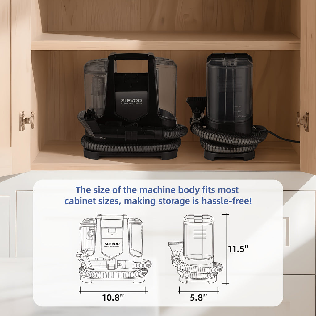 Compact Carpet Cleaner Machine with 400W Motor, 12kPa Suction and Dual Tanks, Portable Upholstery Spot Cleaner for Pet Messes, Stairs and Car Seats