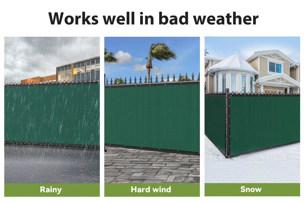 Balcony Privacy Screen for Deck Railings and Outdoor Fences, Green, Brown or Black with Two Size Options, Listed 33ft Rope and Zip Ties for Patio Screening