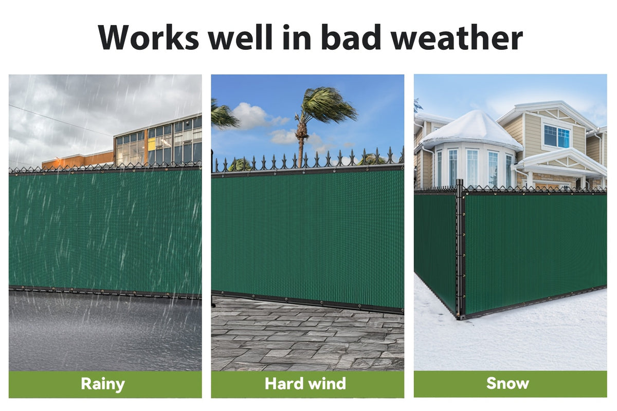 Balcony Privacy Screen for Deck Railings and Outdoor Fences, Green, Brown or Black with Two Size Options, Listed 33ft Rope and Zip Ties for Patio Screening