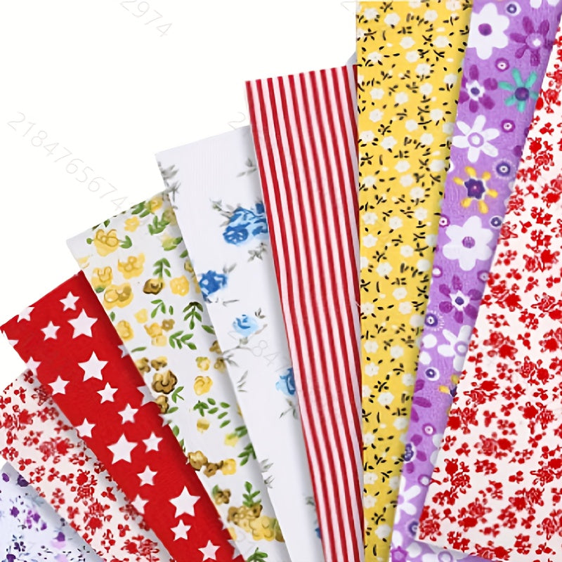 Precut Quilt Squares Bundle, 500-Piece Listed 4 x 4 Inch Floral Print Patchwork Fabric for DIY Quilting, Sewing Projects, Holiday Crafts and Accessories