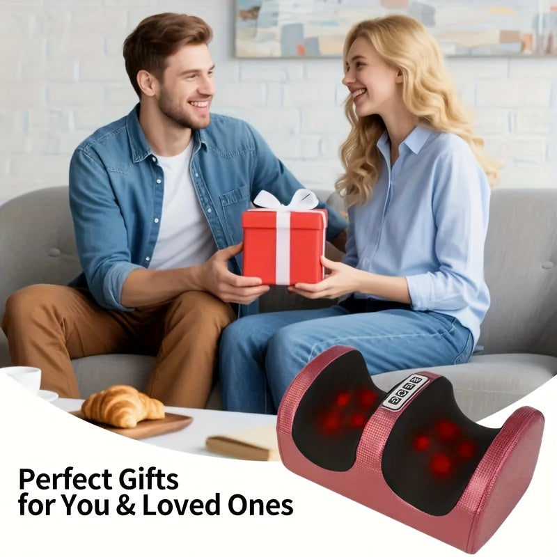 Multifunctional Foot Massager in Black or Red with Listed Acupressure, Leg and Arm Use for Instruction-Guided Home Relaxation and Adult Gift Ideas
