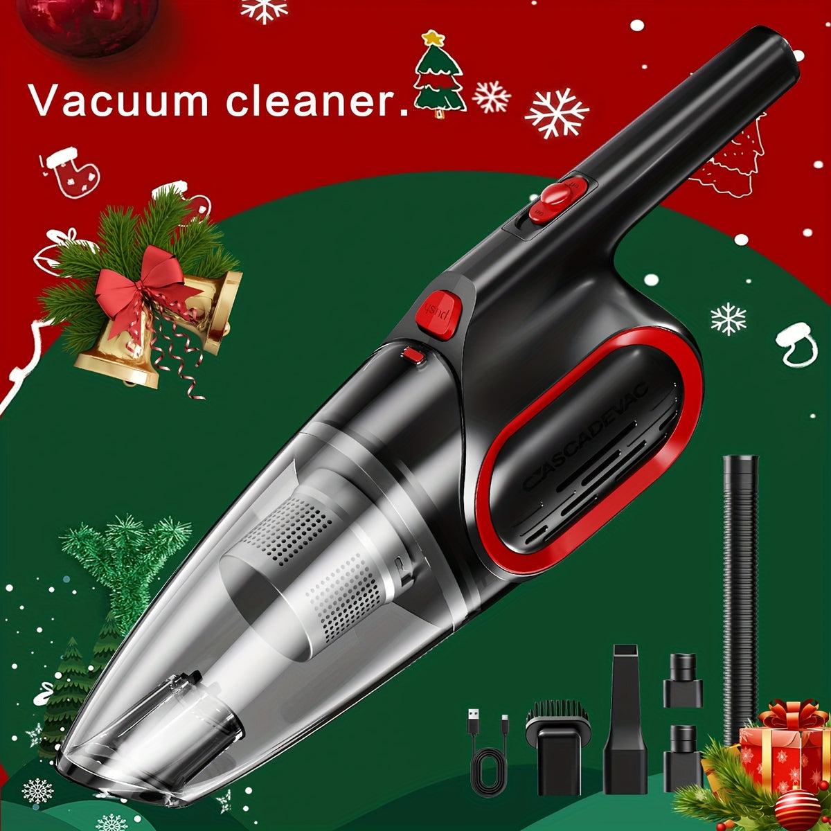 Mini Cordless Handheld Vacuum with 6000Pa Suction, Dual Filtration, One-Click Dust Cup Emptying and USB Charging, 2000mAh Battery for Home and Car Cleanup