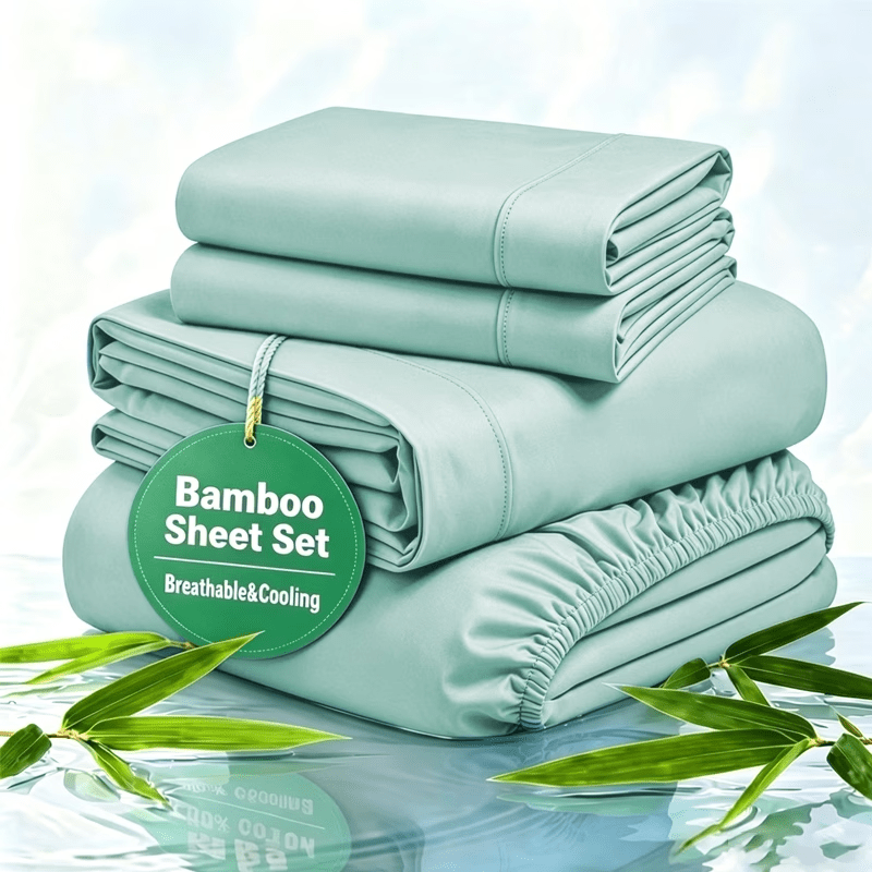 Deep Pocket Bed Sheet Set, 4-Piece Bedding with Listed 16-18 Inch Pocket Depth in Twin, Full, Queen and King Options for Home Bedrooms, Guest Rooms and Dorms