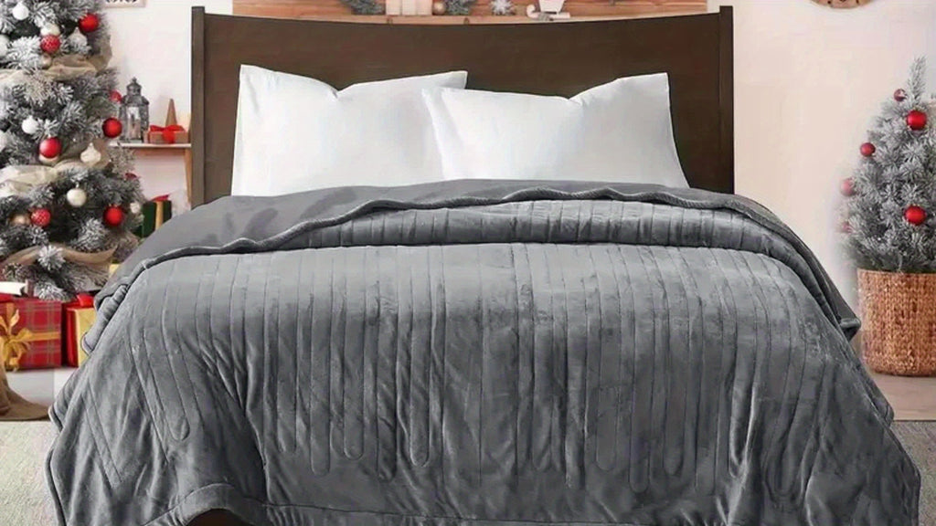 Flannel Heated Blanket with Listed 10 Heat Levels and 10-Hour Auto-Off, Electric Blanket in Four Sizes and Colors for Cozy Indoor Bedroom Comfort