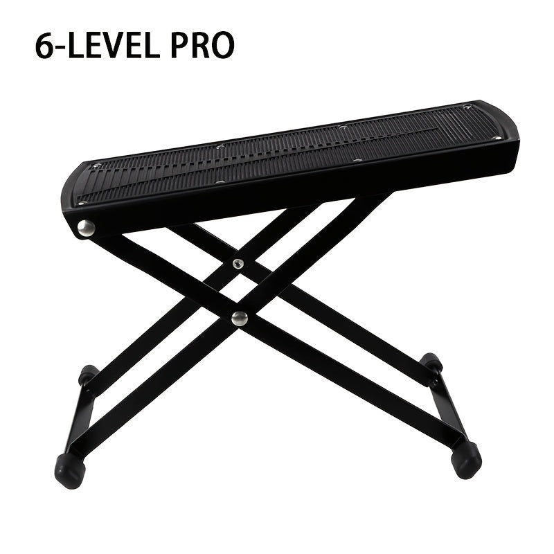 Pedicure Footrest Stand, Adjustable Foot Support with Four-Level or Six-Level Pro Model Labels for Adult Seated Nail Care and Shoe Dressing Routines