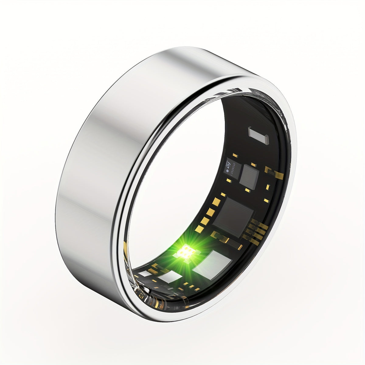 Sleep Tracker Smart Ring with SmartHealth App for iPhone and Android, Step and Calorie Estimates, Temperature and Cycle Tracking, Three Finishes in Sizes 7-13