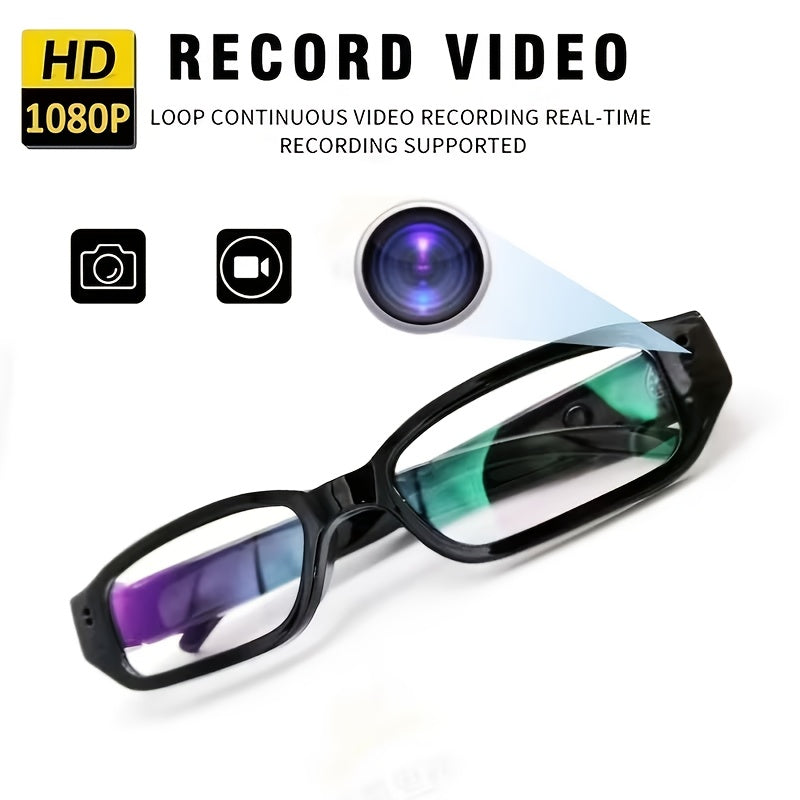 Video Camera Glasses with Listed 1080P Recording, TF Card Slot and USB Connection, 13B Model Options with a Separate 32G TF-Labeled Package