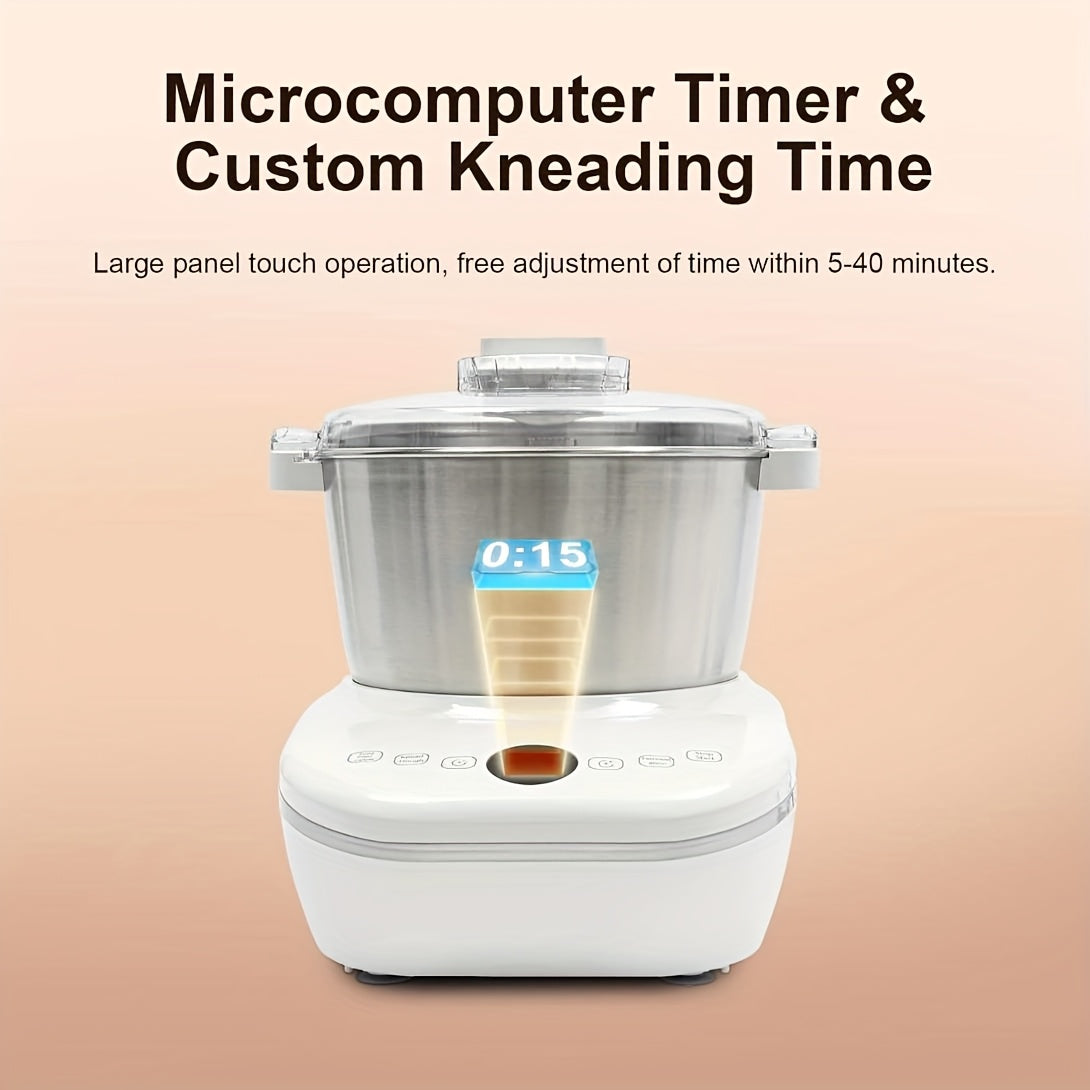 1.85gal(7.3QT)Electric Dough Mixer with Ferment Function, Bread Maker Machine, Dough Maker Machine with 304 Stainless Steel Bowl, Microcomputer Timing, Household Flour Kneading Machine for Pizza Bread, Christmas Gift