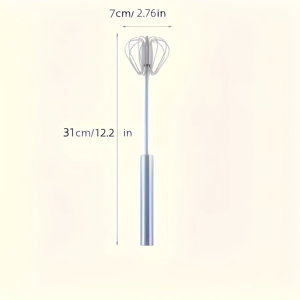 Manual Whisk and Milk Frother, Stainless Steel Handheld Egg Beater for Mixing Eggs and Cream, Everyday Home Baking Tool and Kitchen Gift