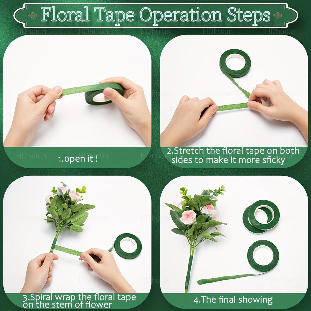 Floral Arrangement Tool Kit, Listed 105-Piece Set with Green Tape, Wire, Boutonniere Flower Pin and Wire Cutter for Adult DIY Wreath and Flower Crafts