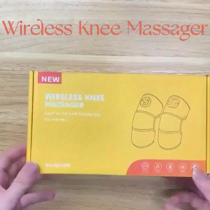 USB Rechargeable Knee Massager with Adjustable Heat and Vibration, Portable Gray Heated Pad with Listed Shoulder and Elbow Uses, One- or Two-Piece Options