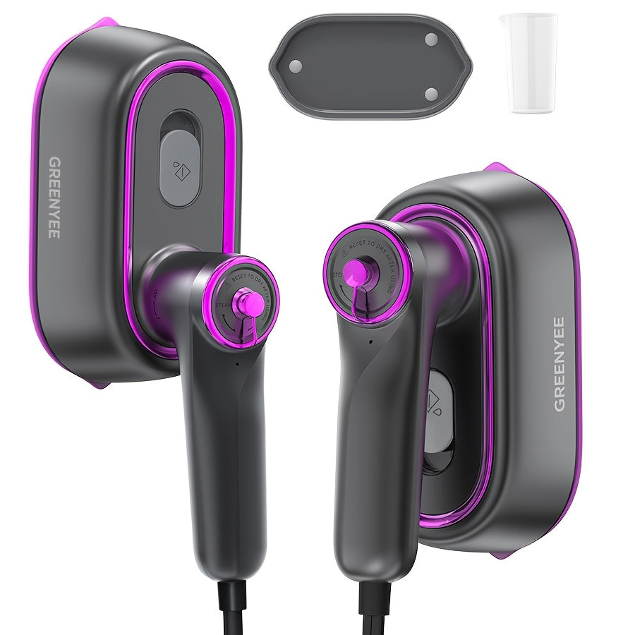 Mini Travel Steam Iron with Foldable 180-Degree Handle, Portable Handheld Garment Steamer for Compatible Clothing, Dry Ironing and Everyday Wrinkle Care