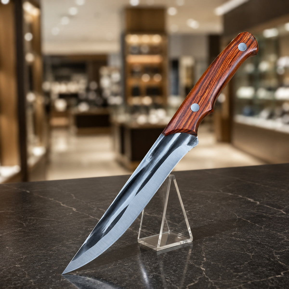 Assorted Cooking Knife Selection with Listed Protective Sheaths, Model A-H Options for Home Kitchen Food Preparation, BBQ and Outdoor Meal Prep