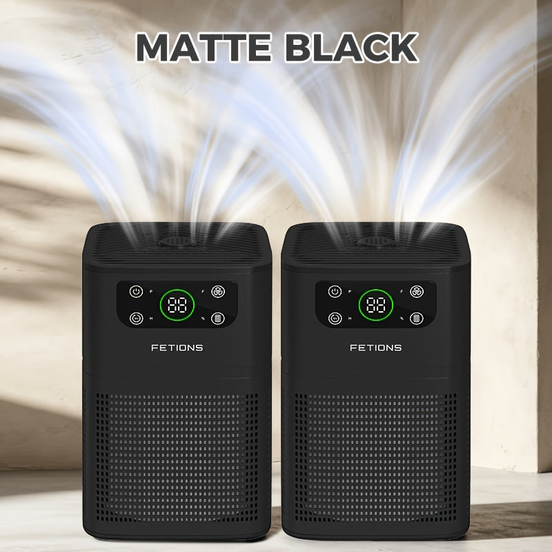 Compact H13 Air Purifier with Aromatherapy Pad, 3-Stage Filtration, Four Fan Speeds, Sleep Mode and Filter-Life Display for Bedroom and Home Office