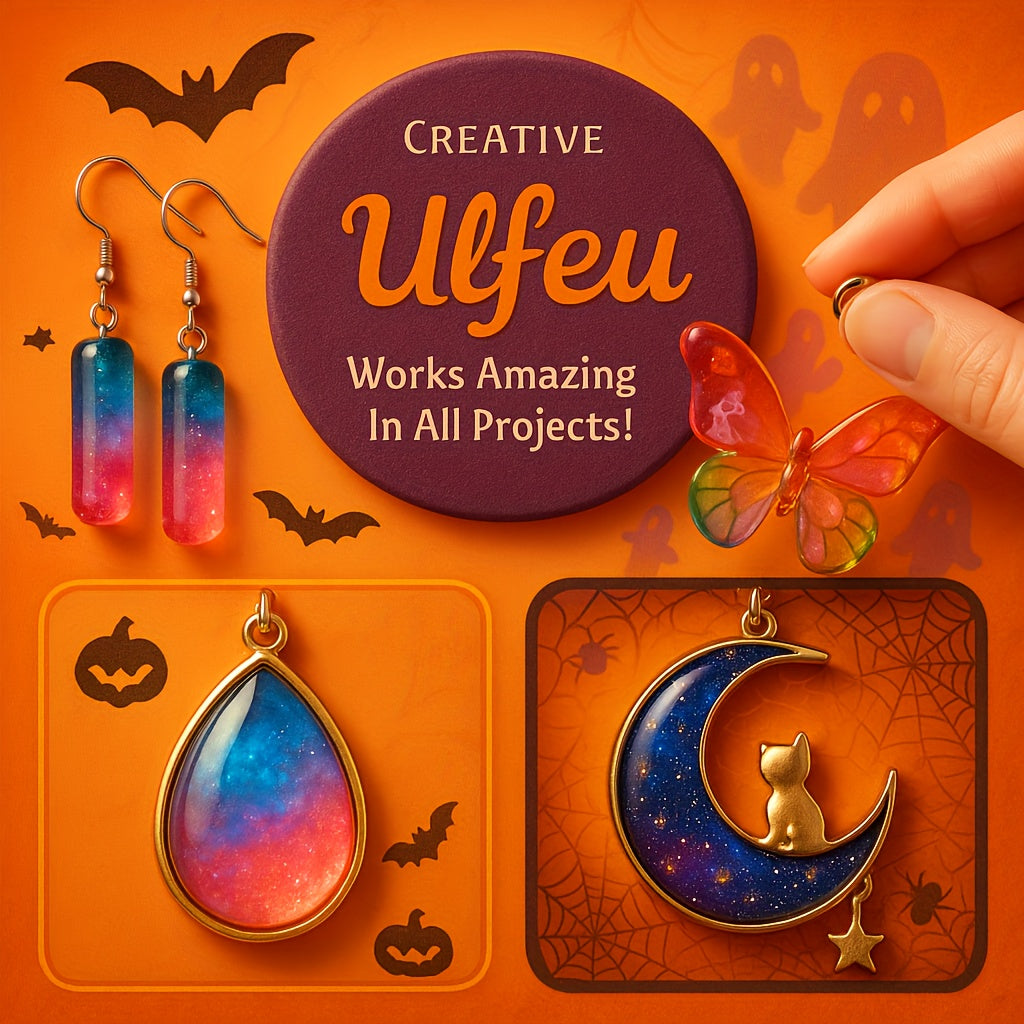 Craft Resin for DIY Jewelry, Earrings, Rings and Keychains, Premixed 12-Color Set with Listed 20g Portions or Separate 400g UV Resin Option for Decorations