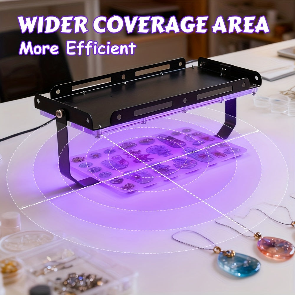 Resin Curing Lamp in Dark Violet with 96 or 144 LED One-Pack Options and USB Power Reference for Compatible Resin Jewelry Making and Mold Crafts