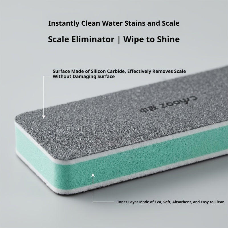 Limescale Cleaning Brush by Zooysd, Water Stain Eraser Scrubber in One, Two or Three Pack Options for Compatible Bathroom Tile, Shower Glass and Sink Surfaces