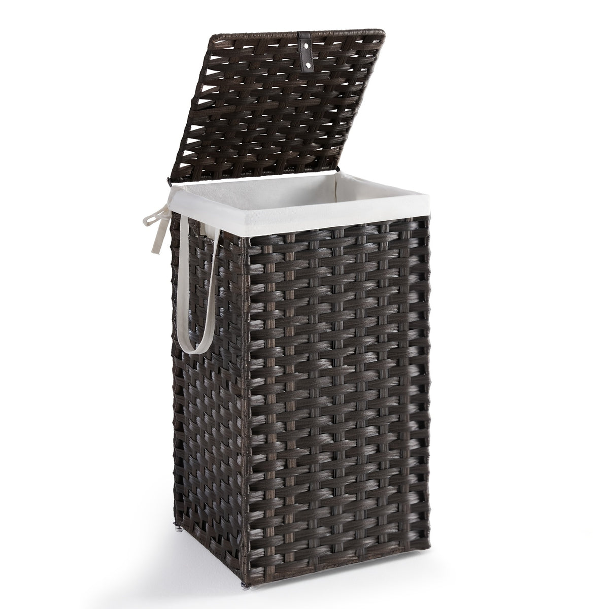 Laundry Hamper with Lid and Detachable Double Inserts, Foldable Clothes Basket in Three Capacity Options for Bedroom, Bathroom and Laundry Room Organization