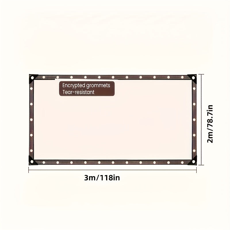 Clear Outdoor Tarp with Listed 15mil Thickness and 78.74 × 157.48-Inch Size, Transparent Cover for Suitable Garden, Patio, Porch and Camping Applications