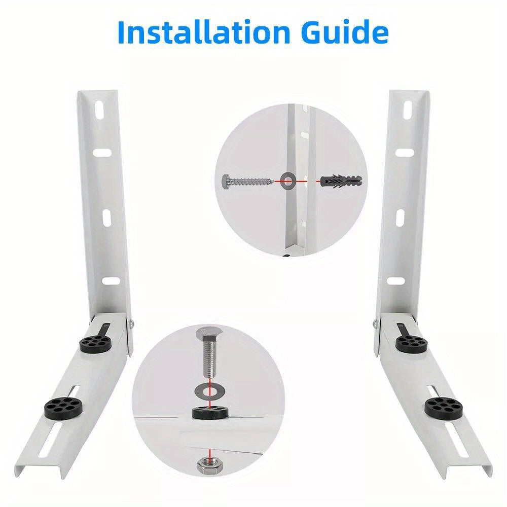 Heavy Duty Mini Split Wall Mount Bracket, Outdoor Air Conditioner and Heat Pump Wall Bracket for 9000-18000 BTU Ductless AC and Heating Systems, Rust-Resistant Steel Support for Safe Mounting and Easy Installation