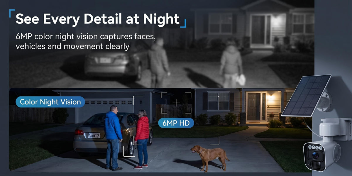 6MP 4G Solar Security Camera by PHANSATIM, Outdoor PTZ with Human Detection, Color Night Vision, Two-Way Audio and 5200mAh Battery, No WiFi Required