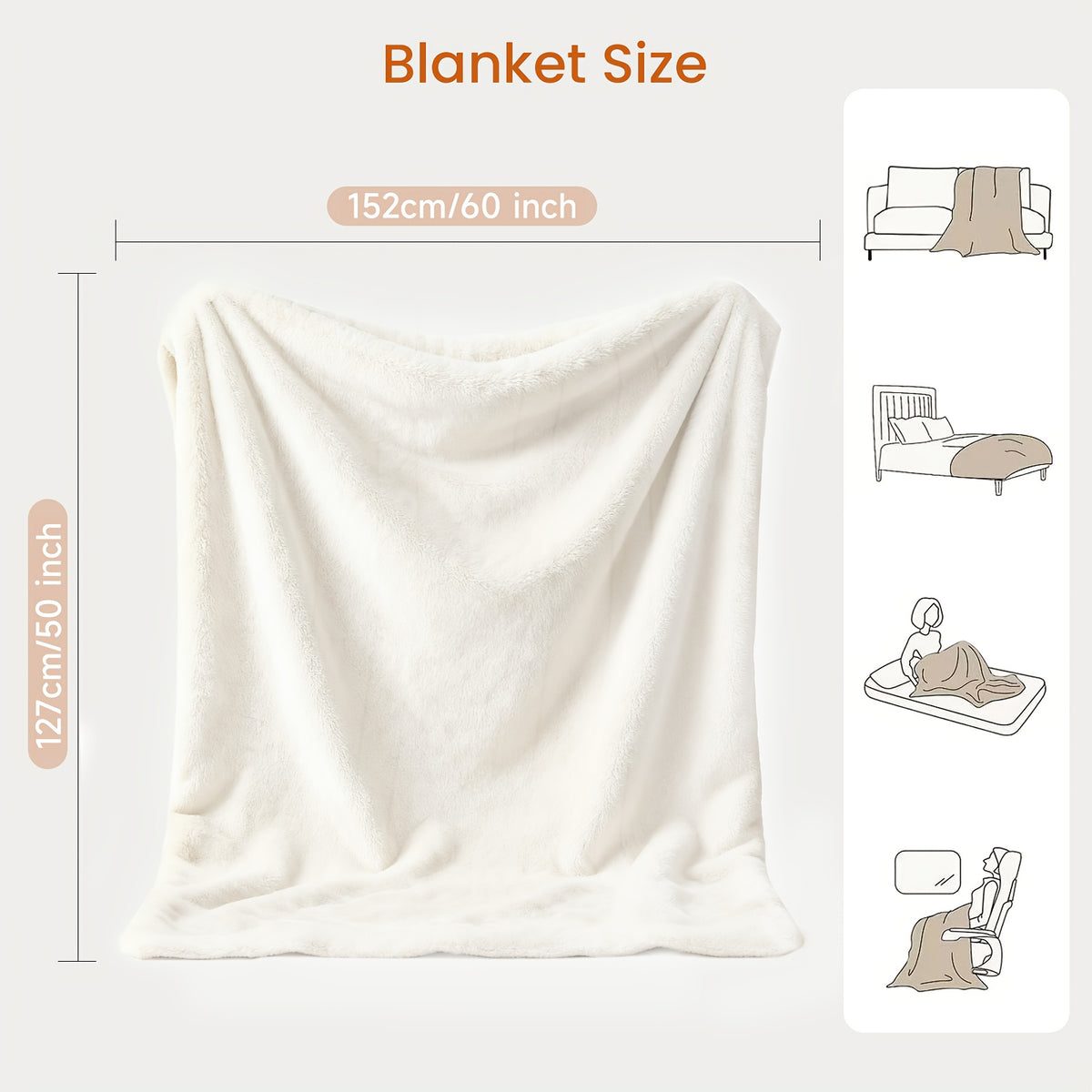 Button-Control Heated Blanket with Double-Sided Flannel, Listed 4 Heat Levels and 4-Hour Auto-Off, Electric Throw and Larger Size Options for Indoor Comfort