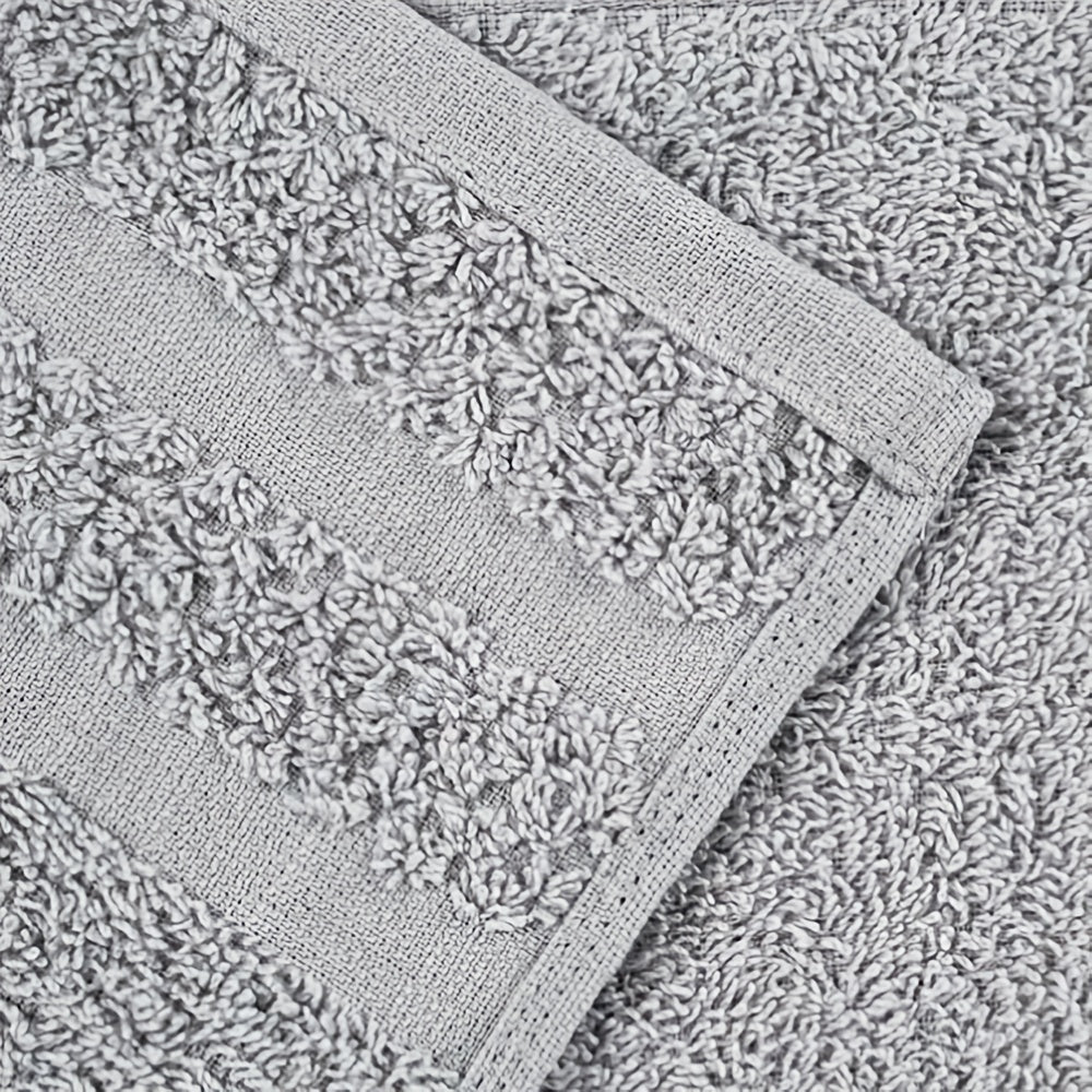 Cotton Bath Towel Set in Solid Colors with Named 16 or 32 Piece Packages and Additional Color Choices for Household Bathroom Linens and Guest Washroom Use