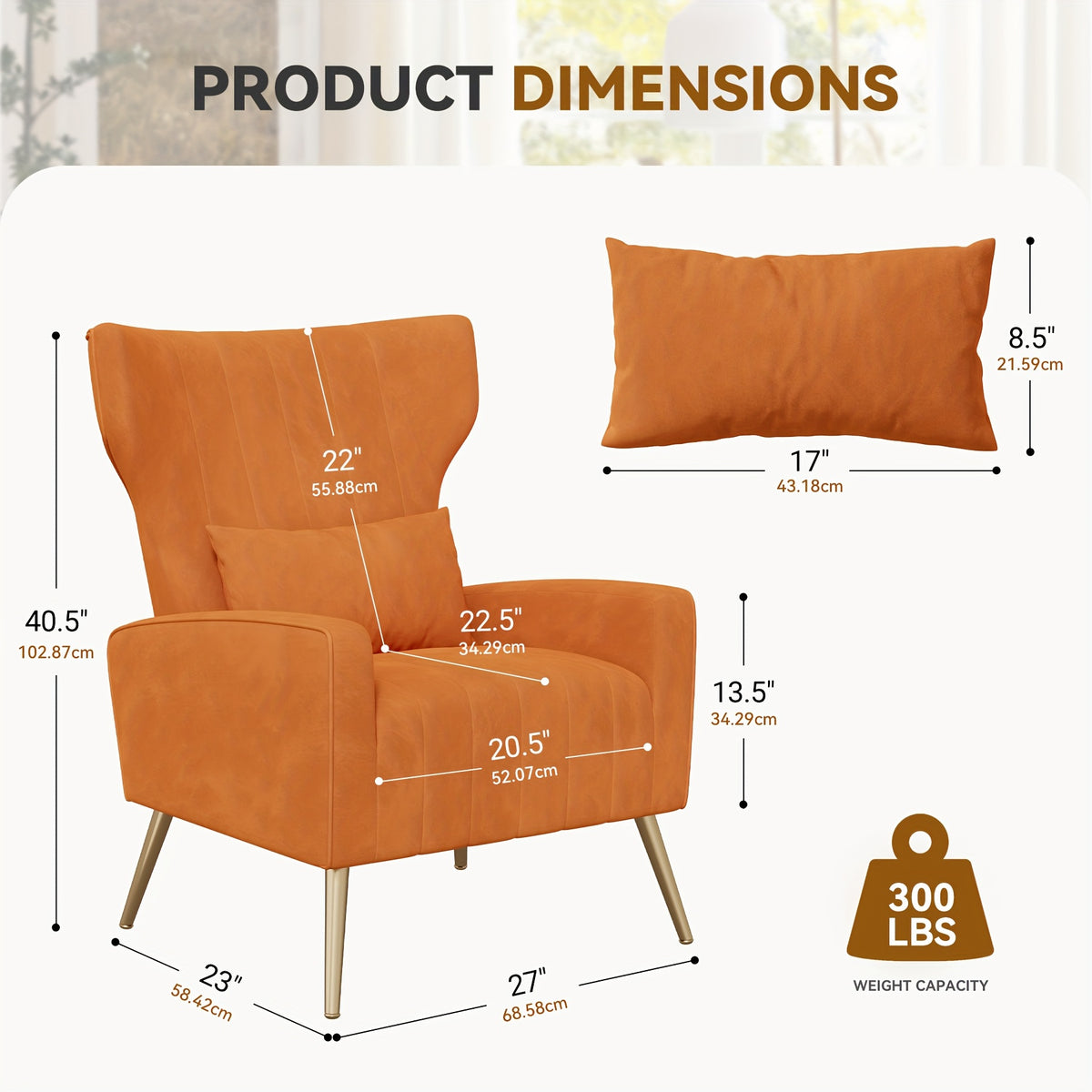 Velvet Accent Armchair with Metal Legs and Spring Support, Sponge-Filled Mid-Century Modern Reading Chair for Living Room and Cozy Seating Corners