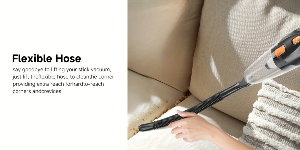 Convertible Stick Handheld Vacuum with Listed 6-in-1 Basic Design, 5.18lb Weight, Washable HEPA Filter, Dust Cup and Crevice Tool in Four Home Cleaning Color Options