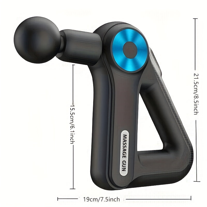 Percussion Massage Gun by Teidea with 9 Attachments and 9 Speed Settings, Compact Portable Muscle Massager in Blue Black or Golden Black for Personal Care