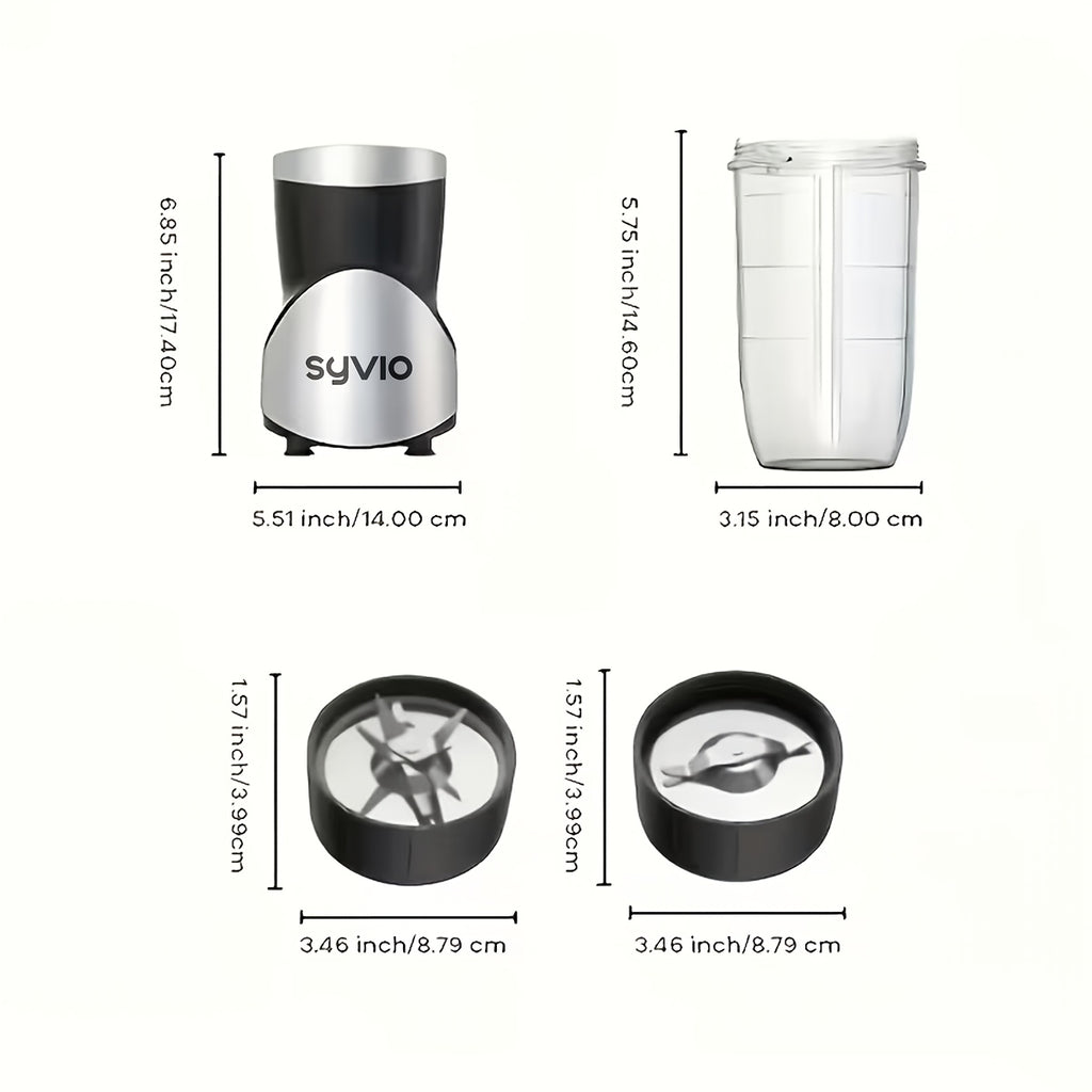 Smoothie Blender and Grinder 12-Piece Combo with Portable Cup, BPA-Free Protein Shake Mixer for Everyday Breakfast Drinks and Summer Fruit Blends