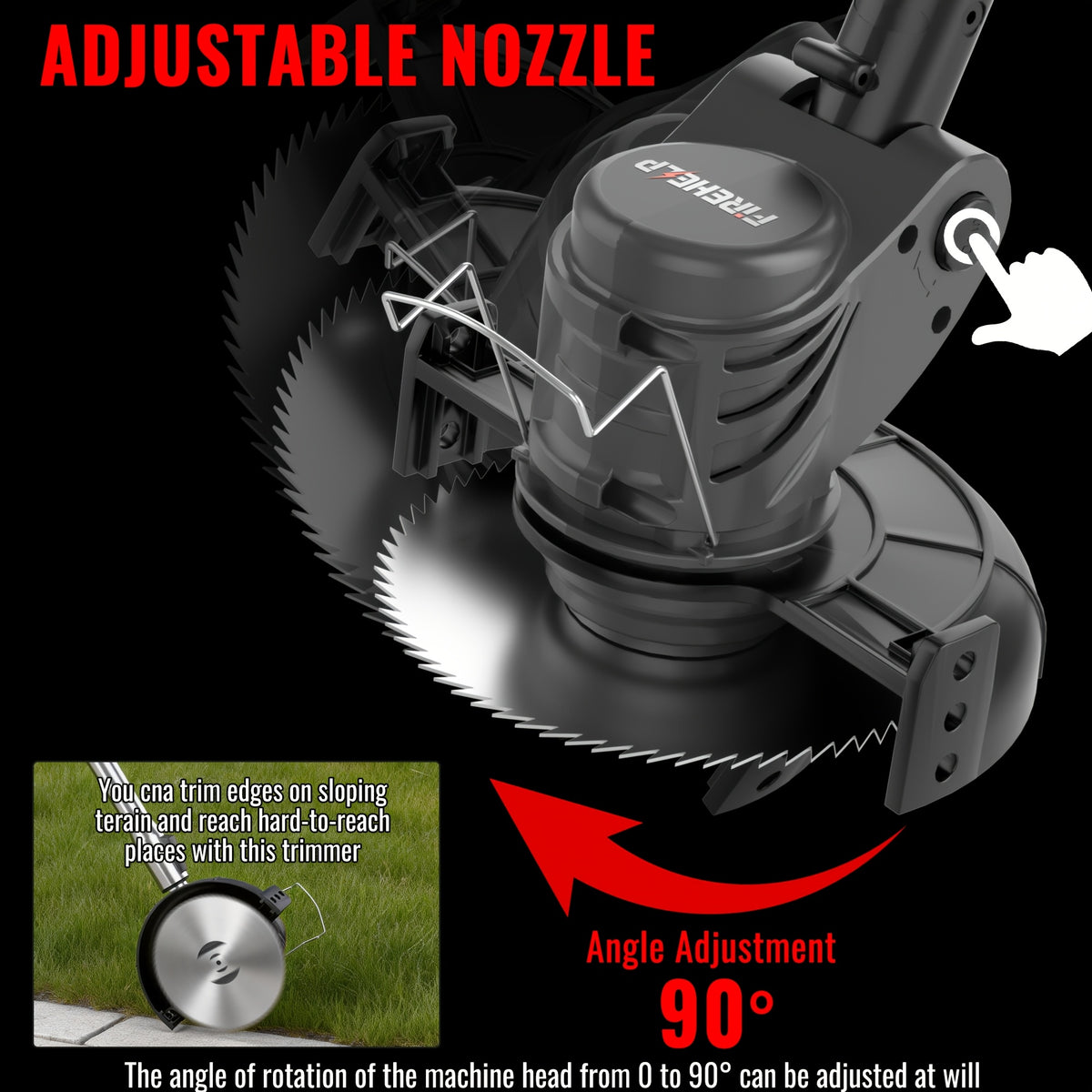 Rechargeable Garden Grass Trimmer with Cordless Electric Operation, Listed Three Blade Types and Selected Dual 2Ah Battery Packages for Home Lawn and Yard Care