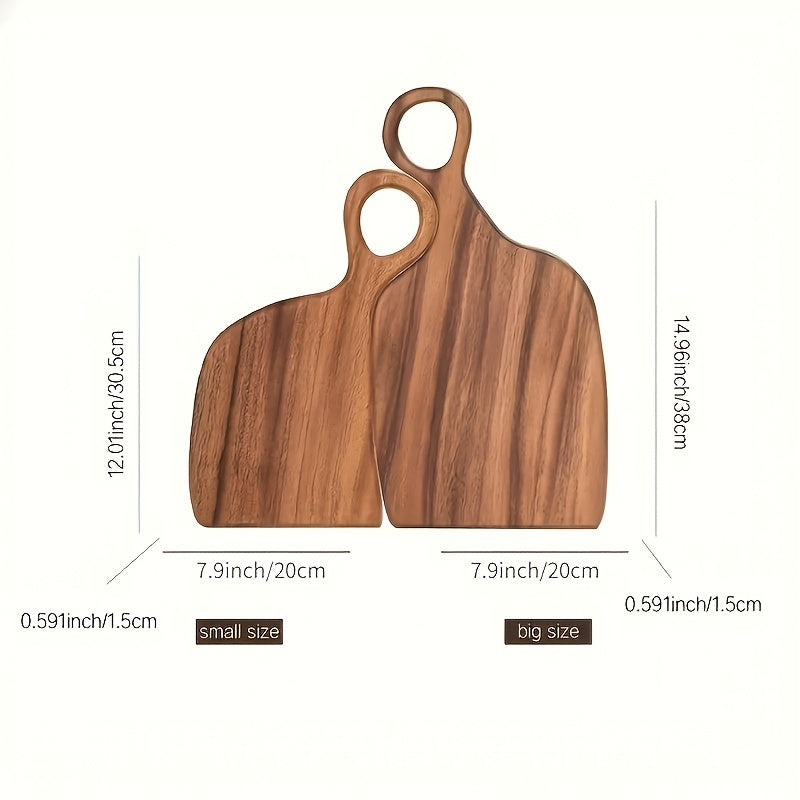 Cutting Board Duo Set with Walnut, Acacia or Bamboo Options, Reversible Chopping and Serving Board Reference for Meat, Bread and Cheese Preparation
