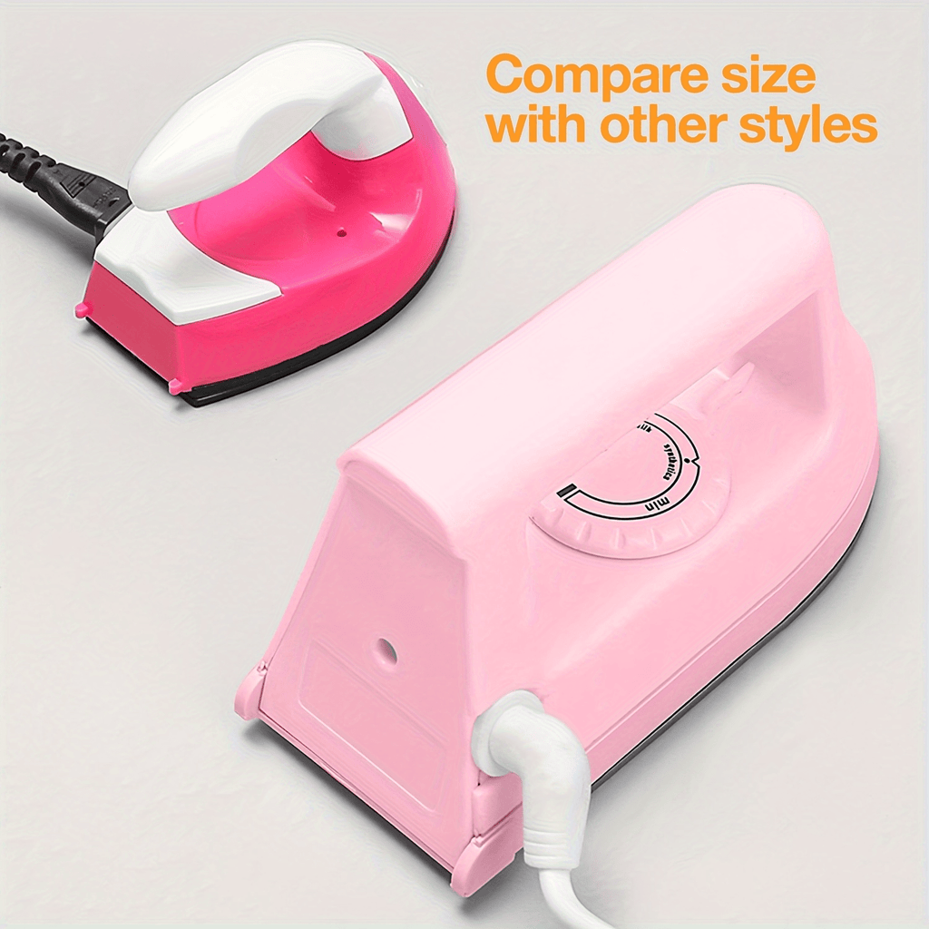 Mini Craft Heat Press 400W with Base Pad, Portable Heat Transfer Iron for DIY T-Shirts, Shoes, Bags and Compatible Vinyl Customization Projects