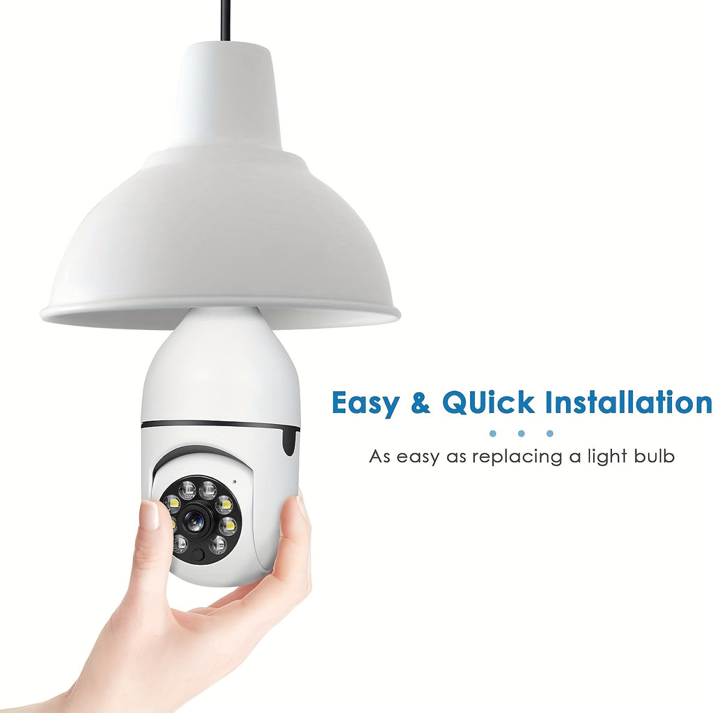 E27 Light Bulb Security Camera Set of 2, CL201 WiFi Cameras with Listed 4MP Video, Color Night Vision, Motion Detection and Two-Way Audio