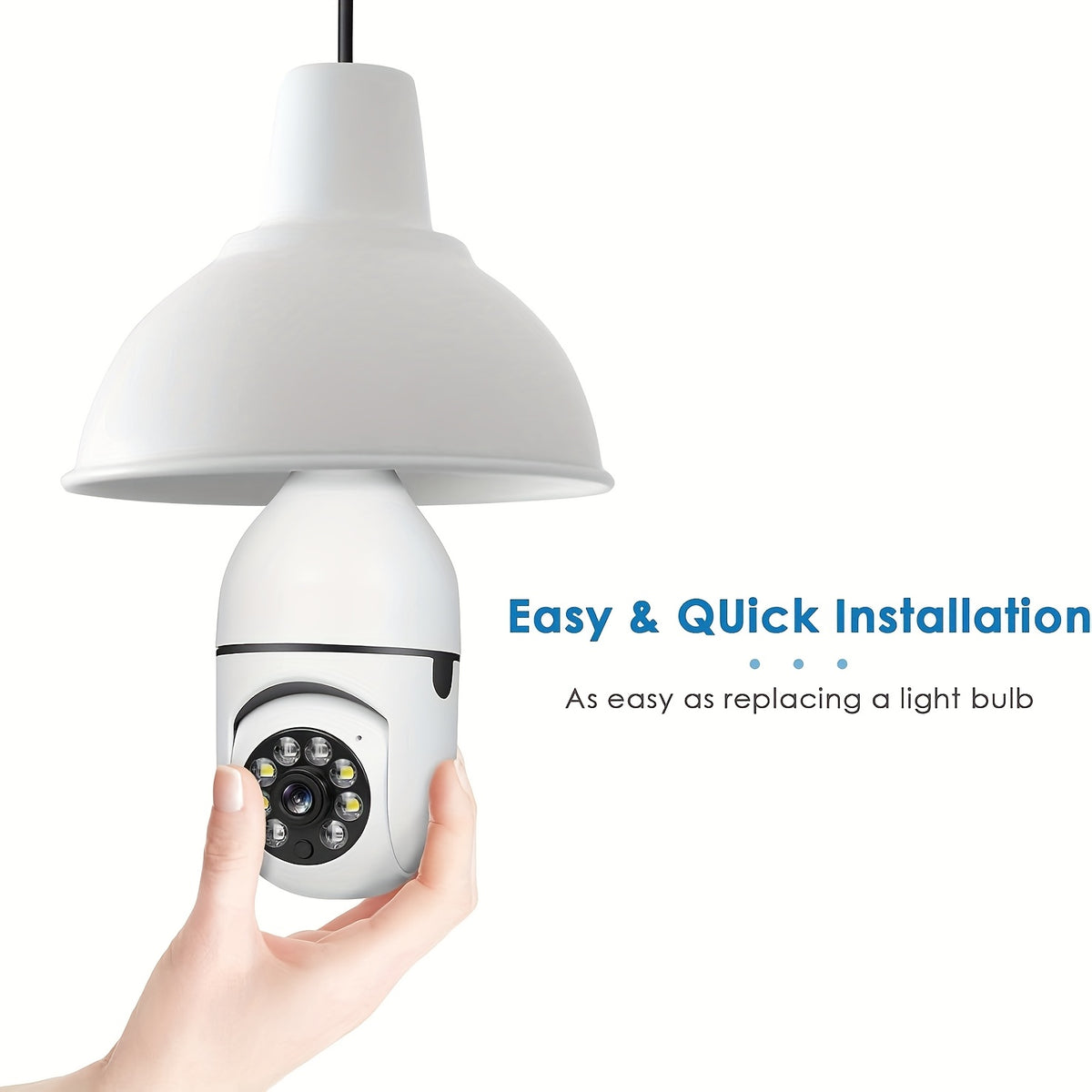 E27 Light Bulb Security Camera Set of 2, CL201 WiFi Cameras with Listed 4MP Video, Color Night Vision, Motion Detection and Two-Way Audio