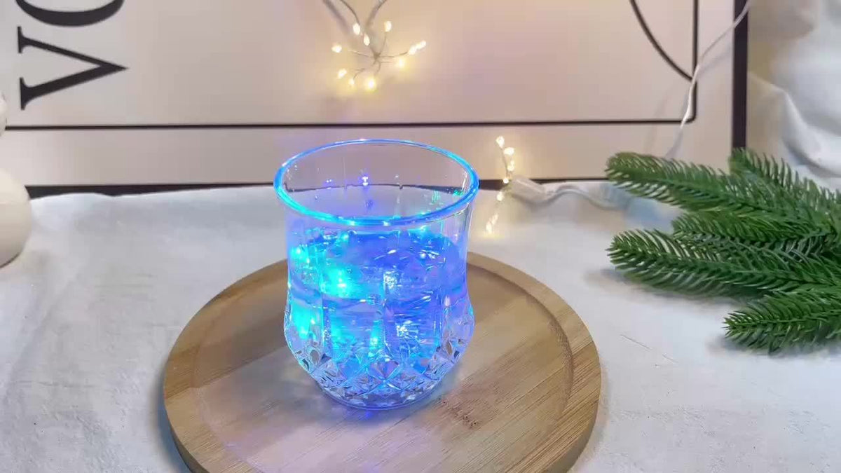 Liquid-Activated LED Party Cups, Multicolor Light-Up Drinkware in 4 or 6-Piece Sets for Home Entertaining, Halloween and Christmas Table Displays